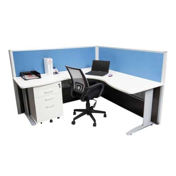 blue and grey desk