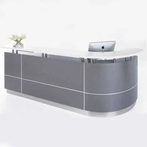 Silhouette Reception Desk, Left Hand Curved Return