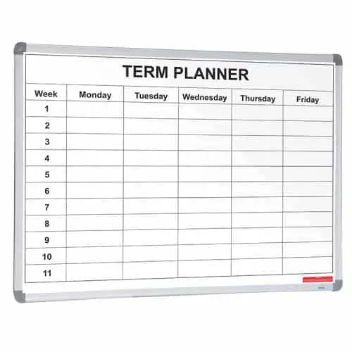 Single Term Planner White Board | school term planner whiteboard