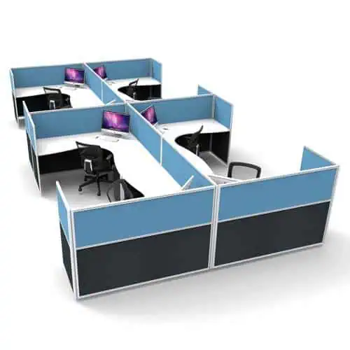 Space System 8 Way Corner Workstation Pod, Image 2