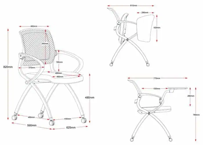 Julie Chair, Dimensions