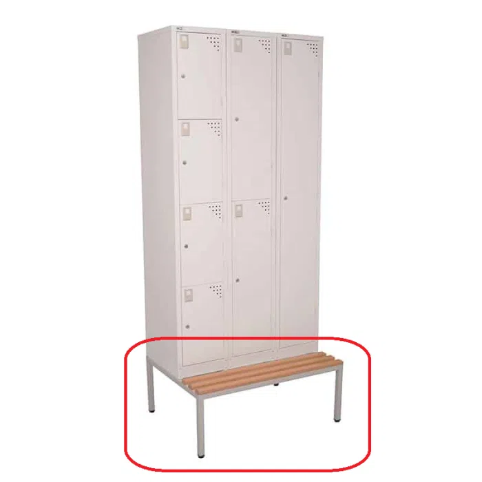 Locker stand with seat