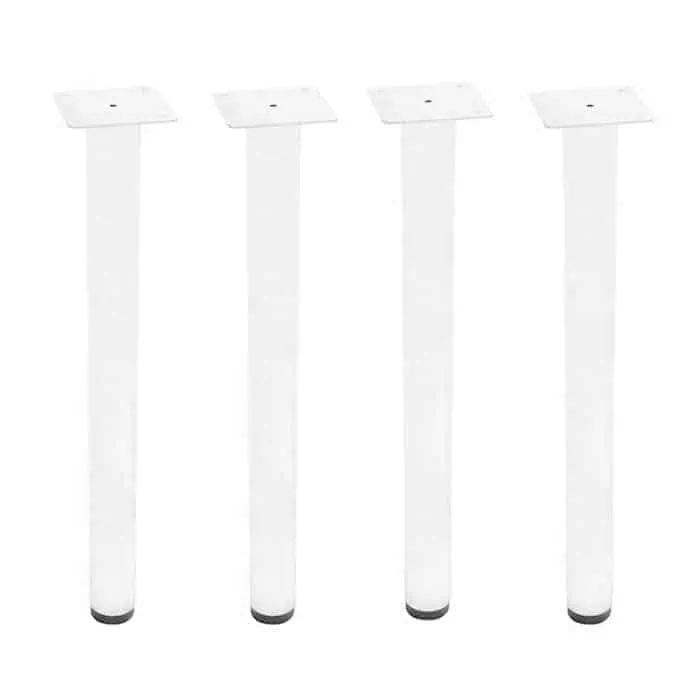 Set of 4 White Table or Desk Legs | desk table | white steel table legs | white desk