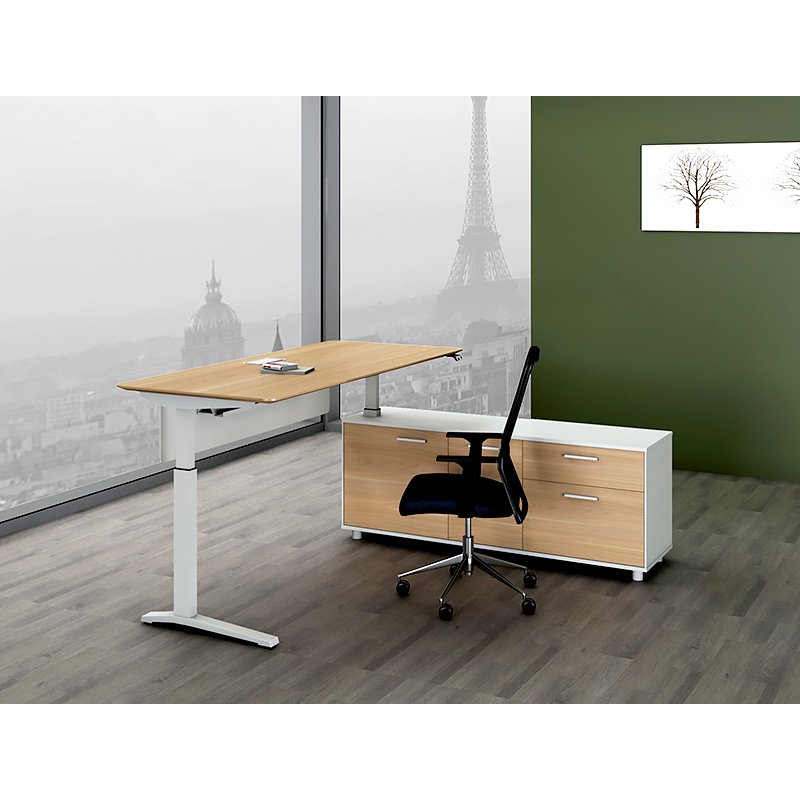 Director Executive Electric Height Adjustable Desk With Attached