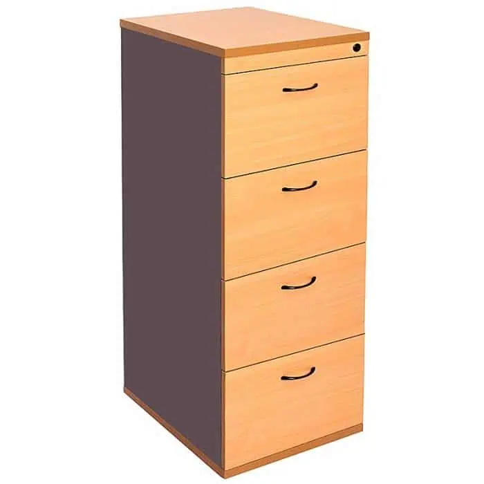 Rapidline 4 Drawer Wooden Filing Cabinet