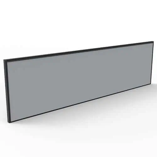 Integral Express Desk Mounted Screen Divider, Grey Fabric, Black Frame