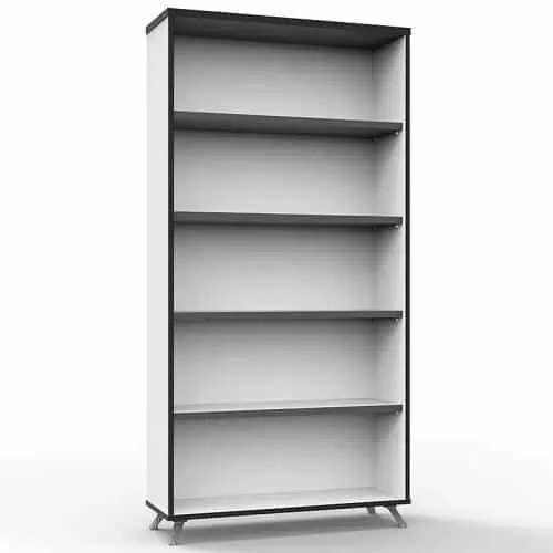 Elite Bookcase, Natural White, 1800mm High