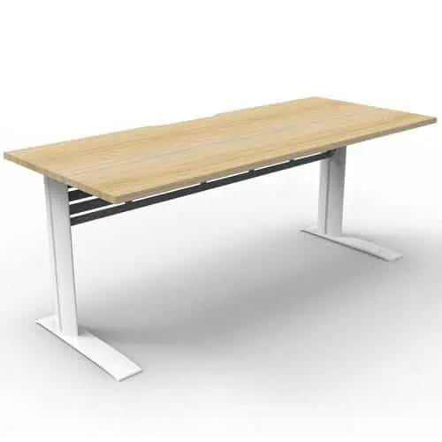 Space System Deluxe Desk, Natural Oak Desk Top | deep desk