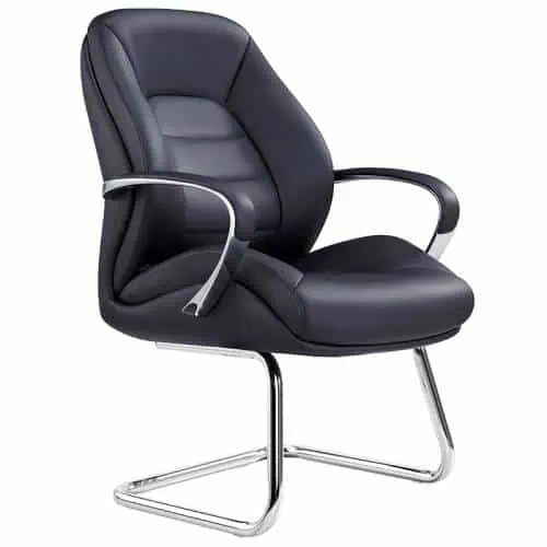 Black Leather Visitor Chair