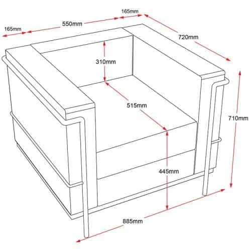 Fast Office Furniture - Daydream Lounge Chair, Dimensions