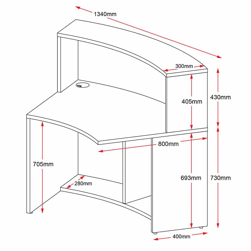 Reception Desk Standard Dimensions Image To U