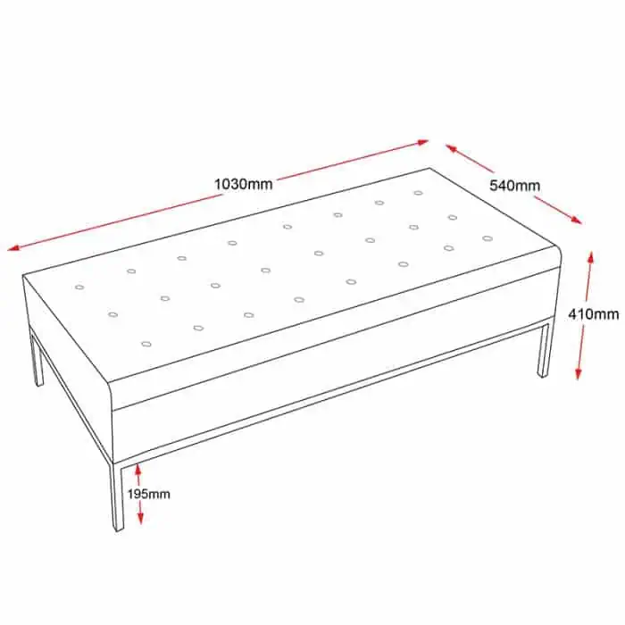 Fast Office Furniture - Nicole Ottoman, Dimensions