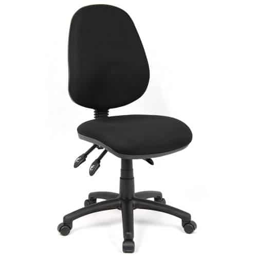 Sydney High Back Chair Black Fabric No Arms | chairs for the office