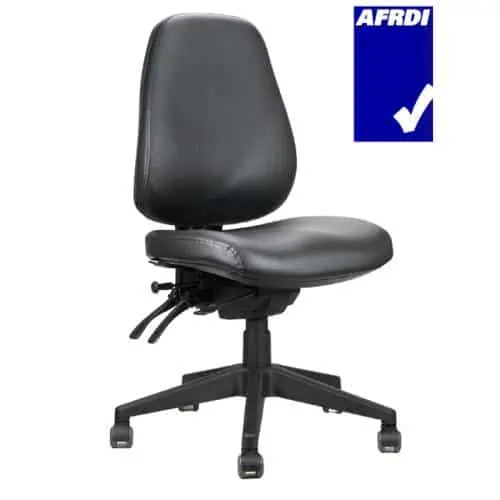 Joelle Pro High Back Chair, Black Man-Made Leather