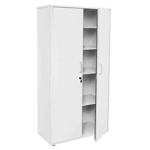 Space System Storage Cupboard, Natural White