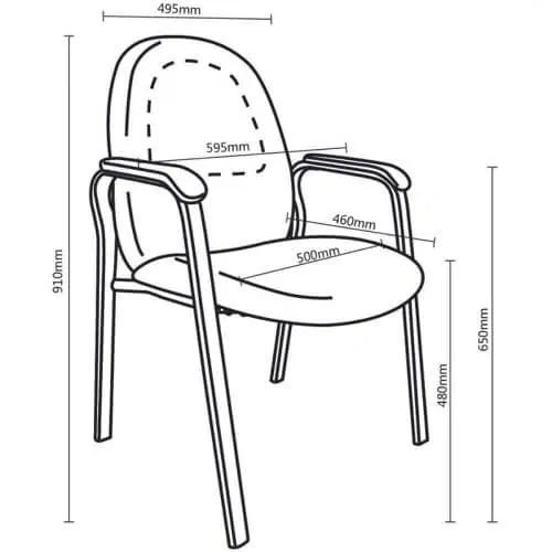 Hudson Chair with Dimensions