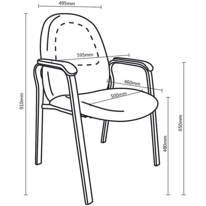 Hudson Chair with Dimensions