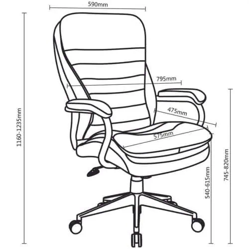 Samson Chair with Dimensions