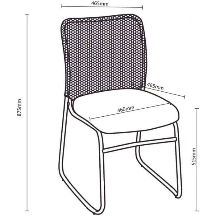 Source Chair with Dimensions