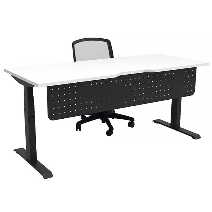 Desk with Black Modesty Panel