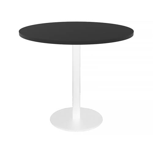 Black and White Round Meeting Table