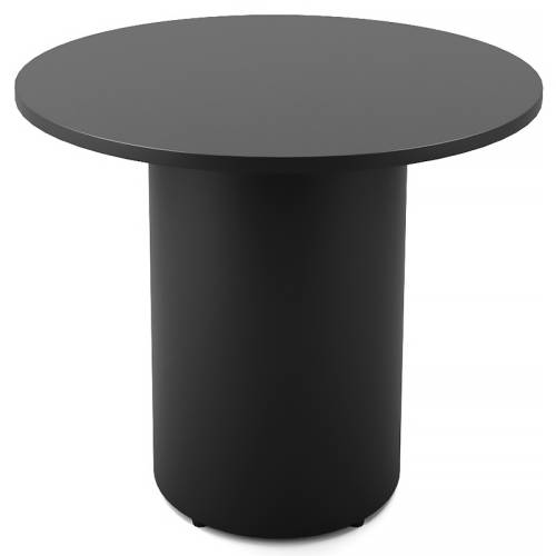 Black round office table