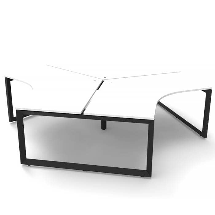 black and white desk