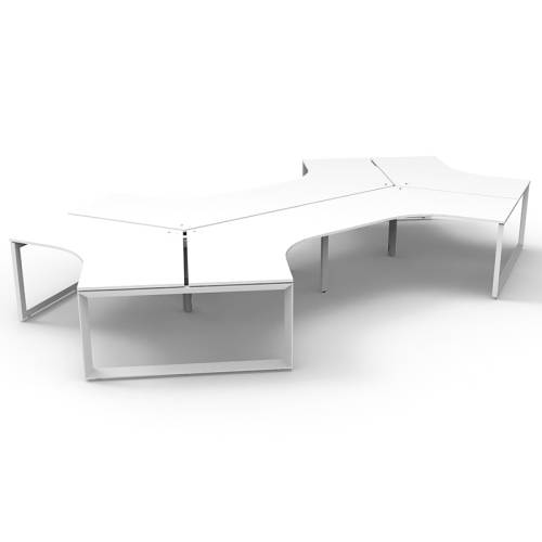 White office desks