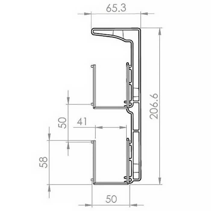 Energy Dual Tier Under Desk Cable Basket Dimensions