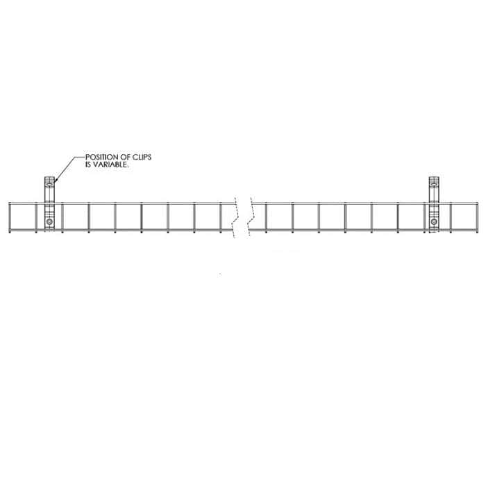 Energy Single Tier Under Desk Cable Basket Bracket Position Example