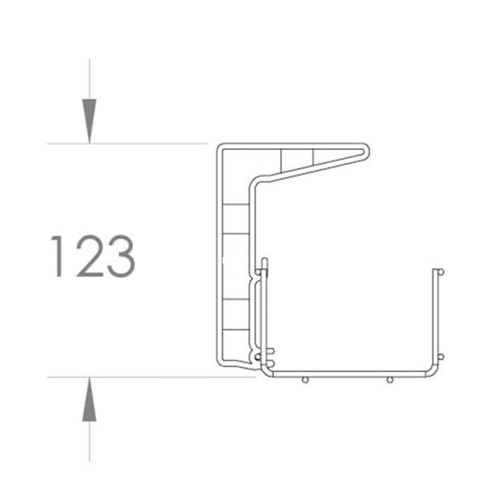 Energy Single Tier Under Desk Cable Basket Dimensions