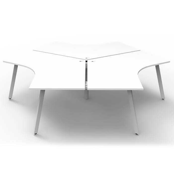 white 3 way desk