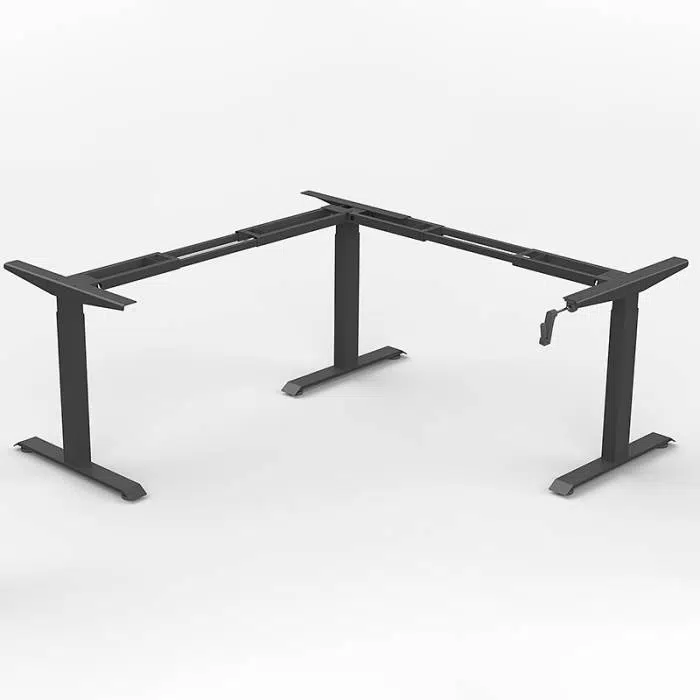 Sit stand corner desk frame