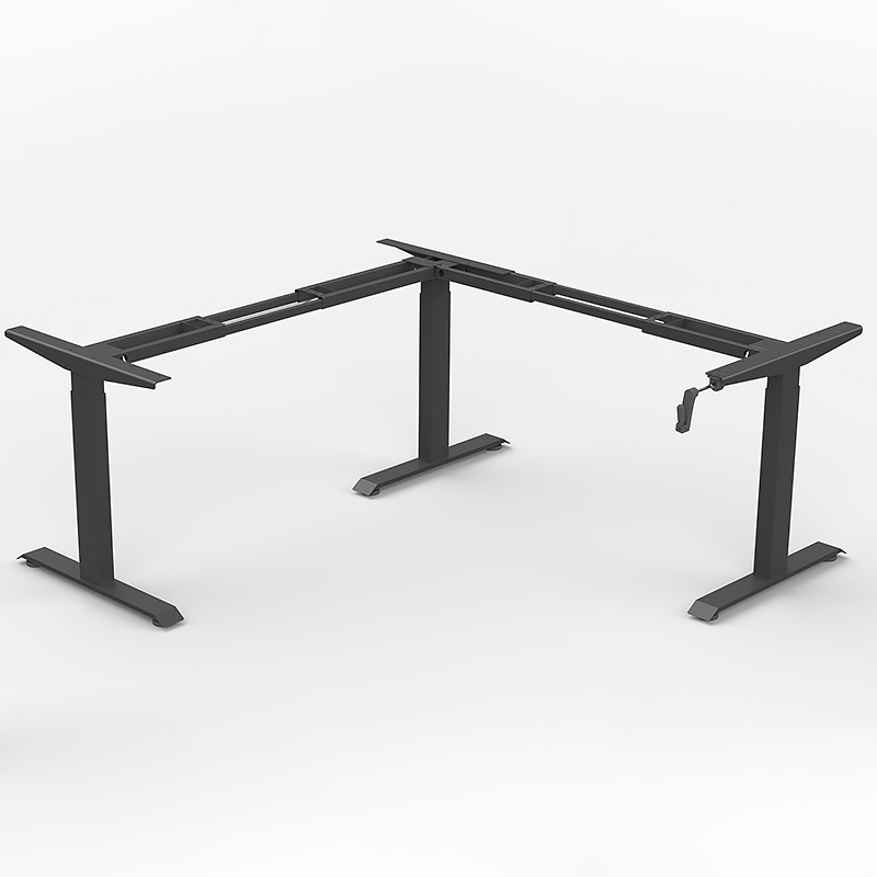 Sit stand corner desk frame