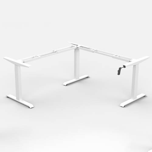 White corner desk frame