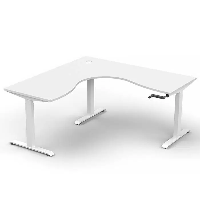 White corner desk