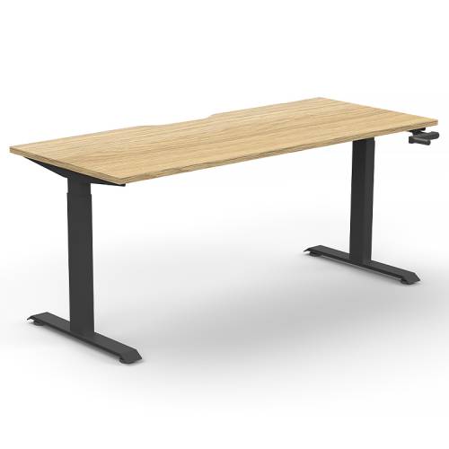 Manual height adjustable desk