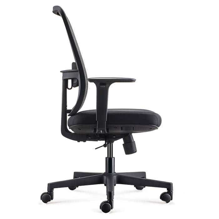 Gianna Chair, Black, Side View