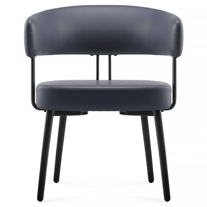 Jacky Visitor Chair, Navy Colour, Front View