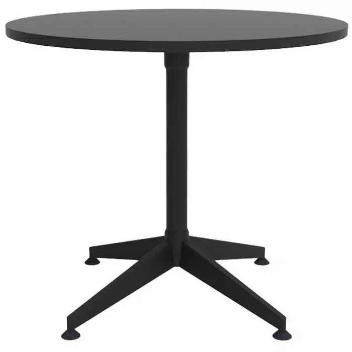 Black round meeting table