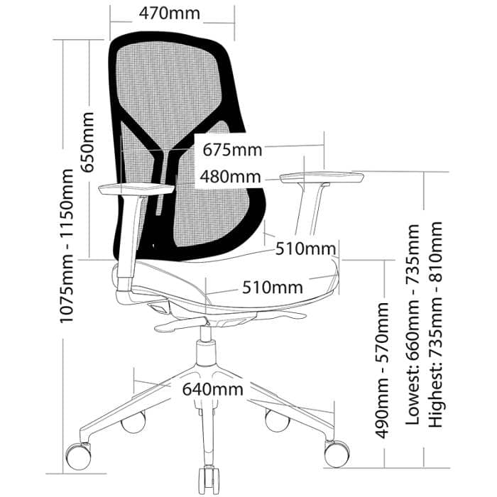 Mae Mae Chair with Dimensions