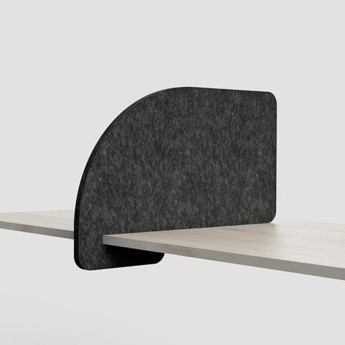 Black desk divider